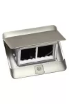 LEGRAND 654000 Pop-up box, empty, 4 modules, stainless steel