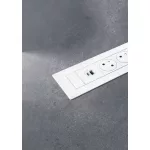   LEGRAND 654780 Incara Multilink - bútorba süllyeszthető, 6 modul, 2x2P+F + USB A+C aljzat, 2m kábellel, fehér