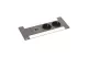 LEGRAND 654790 Incara Multilink - bútorba süllyeszthető, 6 modul, 2x2P+F + USB A+C aljzat, 2m kábellel, alumínium