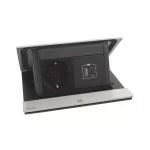   LEGRAND 654828 Incara Pop-up - bútorba süllyeszthető, 4 modul, 2P+F + USB C aljzat, rozsdamentes acél
