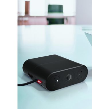 LEGRAND 654887 Incara Link on bővíthető (kat. Szám: 654889-cel) elosztóállomás, 4x2P+F + 2xUSB A+C + HDMI és 2,5m kábellel, fekete