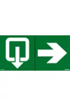 LEGRAND 661671 Self-adhesive pictogram for URA ONE, U21 LED, U21 NEW, B65 LED and B65 NEW luminaires, room exit + arrow, 200 x 100 mm