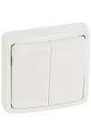 LEGRAND 684554 Plexo 66 kettős váltókapcsoló süllyesztett