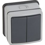   LEGRAND 684604 Plexo 66 kettős váltóérintkezős kapcsoló falon kívüli