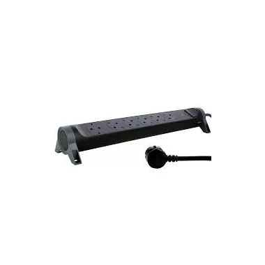 LEGRAND 694513 6x2P+F elosztósor túlfesz-levezetővel, 1,5m vezetékkel, fekete