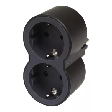 LEGRAND 694517 Kettős földelt elosztó gyermekvédelemmel, fekete