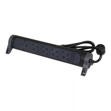 LEGRAND 694532 5x2P+F elosztósor CON, 1,5m vezetékkel, fekete