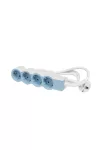 LEGRAND 694554 Elosztósor Standard 4x2P+F, 1,5 m vezetékkel, kék