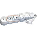 LEGRAND 694555 5x2P+F elosztósor ST, 1,5m vezetékkel, fehér-szürke