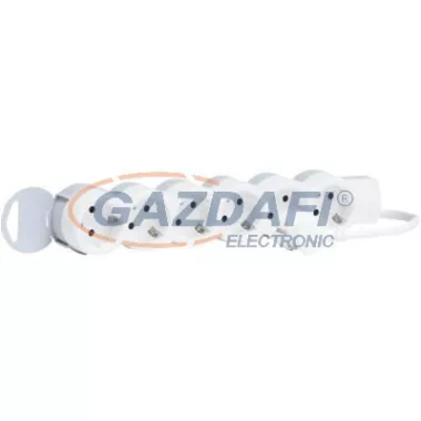 LEGRAND 694557 6x2P+F elosztósor ST, 1,5m vezetékkel, fehér-szürke