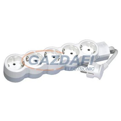 LEGRAND 694563 5x2P+F elosztósor ST, 3m vezetékkel, fehér-szürke