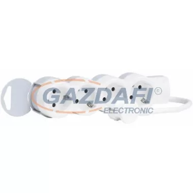 LEGRAND 694569 4x2P+F elosztósor ST, 5m vezetékkel, fehér-szürke