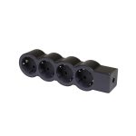 LEGRAND 694576 4x2P+F elosztósor ST, kábel nélkül, fekete