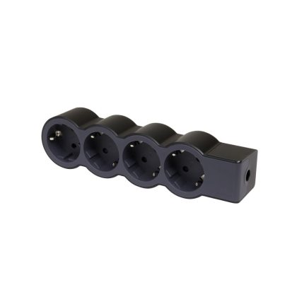   LEGRAND 694576 4x2P+F elosztósor ST, kábel nélkül, fekete