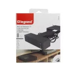   LEGRAND 694595 Elosztóállomás TV-hez 4x2P+F + 4x2P, 6A, túlfeszültség-védelemmel, 2 m vezetékkel, fekete