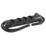   LEGRAND 694605 4x2P+F elosztósor CON, 3m vezetékkel, fekete