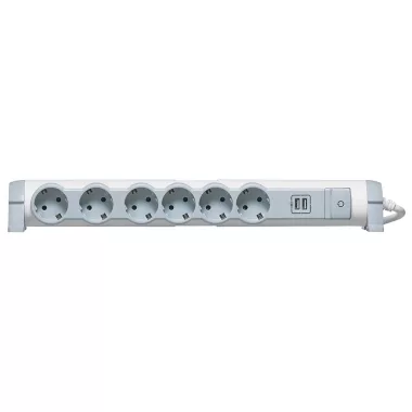 LEGRAND 694617 Elosztósor 2xUSB csatlakozóval 6x2P+F, fehér