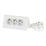   LEGRAND 694810 Multimédiás asztali elosztósor tablet tartóval 3 x 2P+F + 2 USB-A, fehér