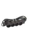 LEGRAND 695028 4x2P+F distribution line ST, with 3m cable, black