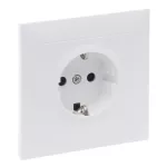   LEGRAND 721128 Suno 2P+F dugalj csatlakozóaljzat kerettel (rugós), biztonsági zsaluval, komplett, fehér