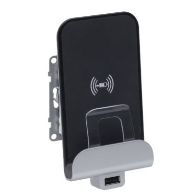 LEGRAND 721134 Suno vezeték nélküli töltőállomás USB-A töltőaljzattal, fehér