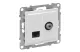LEGRAND 721162 Suno TV "F" típus + RJ45 Cat.6 UTP aljzat, fehér