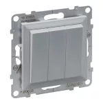   LEGRAND 721303 Suno hármas egypólusú kapcsoló 20AX, alumínium