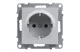 LEGRAND 721320 Suno 2P+F dugalj csatlakozóaljzat (rugós), biztonsági zsaluval, alumínium
