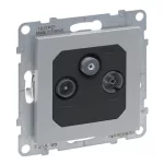   LEGRAND 721368 Suno TV-R-SAT aljzat, átmenő (14 dB), alumínium