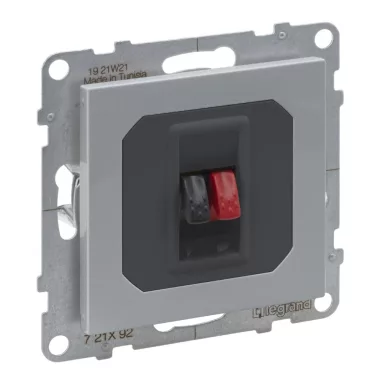 LEGRAND 721392 Suno hangszóró-csatlakozóaljzat, alumínium