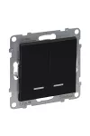 LEGRAND 721418 Suno kettős váltókapcsoló jelzőfénnyel 10AX, fekete