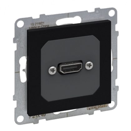   LEGRAND 721449 Suno elővezetékelt HDMI 1.4 típusú aljzat, 15 cm kábellel szállítva, fekete