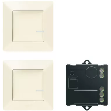 LEGRAND 752250 Párosított szett: Alternatív kapcsolás mikromodul segítségével - 2 vezeték nélküli kapcsoló + mikromodul Valena Life Netatmo elefántcsont