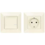   LEGRAND 752254 Párosított szett: Vezérelhető csatlakozó aljzat - 1 intelligens csatlakozóaljzat + 1 vezeték nélküli kapcsoló Valena Life Netatmo elefántcsont