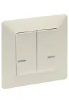 LEGRAND 752288 Valena Life okos csillárkapcsoló (végrehajtó), süllyesztett, díszítőkerettel szállítva, elefántcsont színű, fázis-nulla megtáplálású, két külön kapcsolt fázis elmenővel, gatew