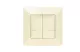 LEGRAND 752288 Valena Life okos csillárkapcsoló (végrehajtó), süllyesztett, díszítőkerettel szállítva, elefántcsont színű, fázis-nulla megtáplálású, két külön kapcsolt