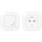   LEGRAND 752554 Párosított szett: Vezérelhető csatlakozó aljzat - 1 intelligens csatlakozóaljzat + 1 vezeték nélküli kapcsoló Valena Allure Netatmo fehér