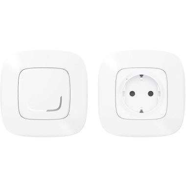 LEGRAND 752554 Párosított szett: Vezérelhető csatlakozó aljzat - 1 intelligens csatlakozóaljzat + 1 vezeték nélküli kapcsoló Valena Allure Netatmo fehér