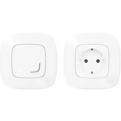   LEGRAND 752554 Párosított szett: Vezérelhető csatlakozó aljzat - 1 intelligens csatlakozóaljzat + 1 vezeték nélküli kapcsoló Valena Allure Netatmo fehér