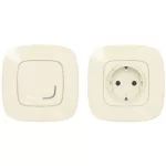   LEGRAND 752654 Párosított szett: Vezérelhető csatlakozó aljzat - 1 intelligens csatlakozóaljzat + 1 vezeték nélküli kapcsoló Valena Allure Netatmo elefántcsont