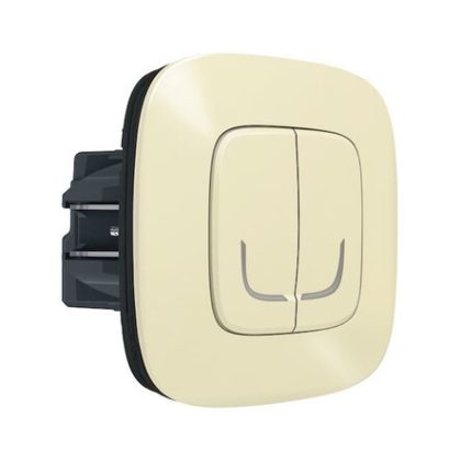   LEGRAND 752688 Valena Allure okos csillárkapcsoló (végrehajtó), süllyesztett, díszítőkerettel szállítva, elefántcsont színű, fázis-nulla megtáplálású, két külön kapcsolt fázis elmenővel, gatewayhez csatlakoztatható  - Legrand/Netatmo