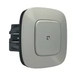 LEGRAND 752766 Valena Allure okos egypólusú kapcsoló / fényerőszabályzó (végrehajtó), süllyesztett, díszítőkerettel, alumínium, fázis/nulla megtáplálású egy kapcsolt fázis elmenővel, impulzu