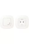 LEGRAND 752954 Párosított szett: Vezérelhető csatlakozó aljzat - 1 intelligens csatlakozóaljzat + 1 vezeték nélküli kapcsoló Valena Allure Netatmo gyöngyház