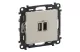 LEGRAND 753206 Valena Life Töltőaljzat Kettős USB C-típusú + USB A-típusú csatlakozóval, 5V–3A–15W, Túlfesz-védelem >1kW, Class II SELV, Elefántcsont