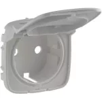  LEGRAND 754847 Valena Allure 2P+F dugalj csatlakozóaljzat burkolat, csapfedeles, alumínium