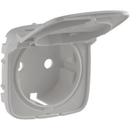 LEGRAND 754847 Valena Allure 2P+F dugalj csatlakozóaljzat burkolat, csapfedeles, alumínium