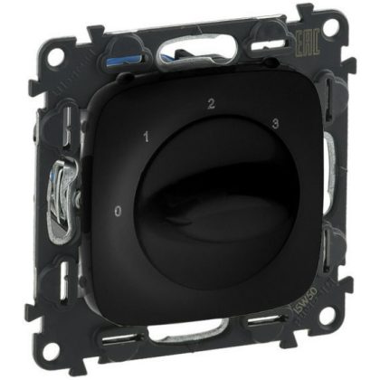   LEGRAND 755178 Valena Allure Fan control (0-1-2-3 position), with cover, Black