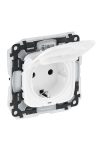 LEGRAND 755204 Valena Allure 2P+F dugalj csatlakozóaljzat biztonsági zsaluval, csapófedéllel, IP44 fehér
