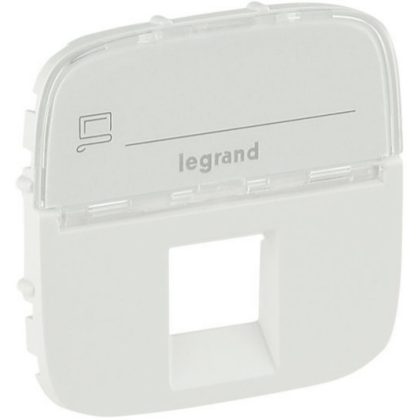 LEGRAND 755475 Valena Allure RJ11/RJ45 aljzat burkolat címketartóval, Fehér