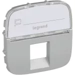 LEGRAND 755477 Valena Allure RJ11/RJ45 aljzat burkolat címketartóval, Alumínium